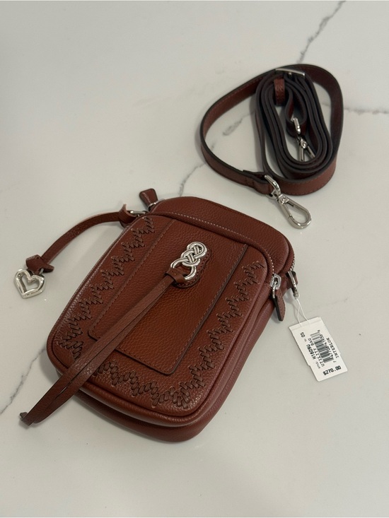 Brighton Handbags - Brighton Interlok Mini Utility Bag crossbody in Bourbon colorway NWT